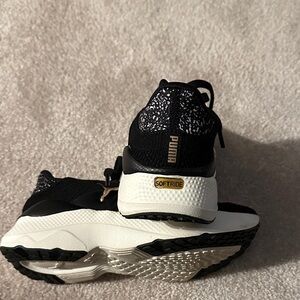 Puma Black and White Women’s Mayve SoftRide Sneakers